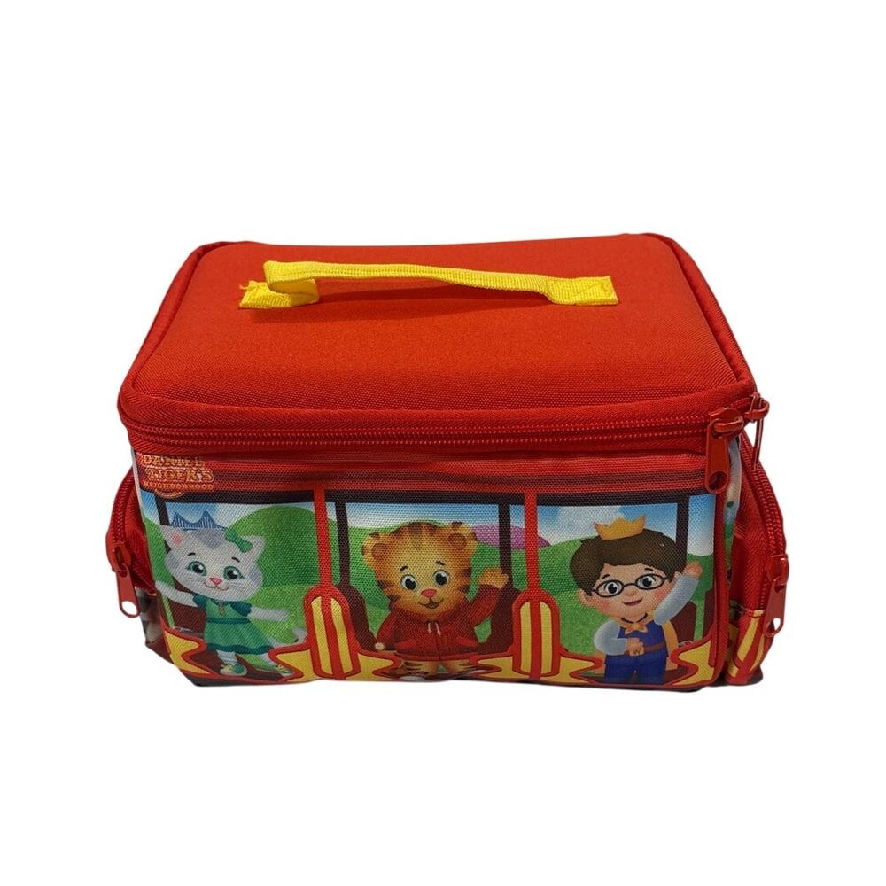 Daniel Tiger Trolley Shaped Lunchbox Reusable Tote Bag Mesh Pocket RARE HTF